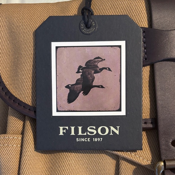 Filson Tan Canvas Field Bag with Leather Accents - Picture 6 of 16